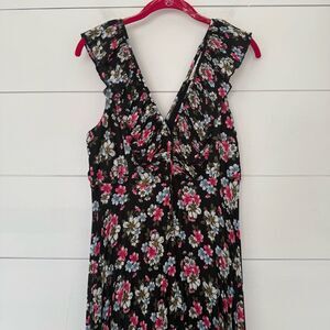 Allison & Kelly Women’s Large Floral Ruffle Maxi Dress
